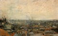Vue de Paris depuis Montmartre Vincent van Gogh